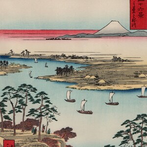 Hiroshige, &quot;The Tone River at Kônodai&quot;, Thirty-six Views of Mount Fuji .