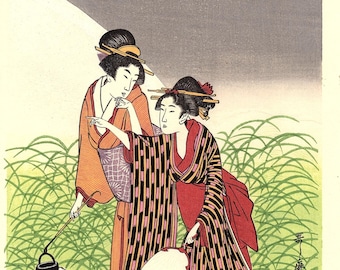 安藤広重　花と鳥　木版画　おまとめ5点セット③ 安藤広重 花と鳥 木版画 おまとめ5点セット③