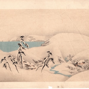 1893, Japanese antique woodblock print, Goshun. #12