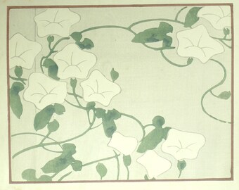 1910, Japanese antique woodblock print, Ogino Issui, "Zuan Hyakudai"