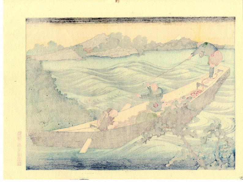 Japanese Ukiyoe Woodblock Print Katsushika Hokusai Etsy