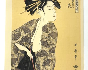 Japanese Ukiyo-e Woodblock print, Utamaro, 