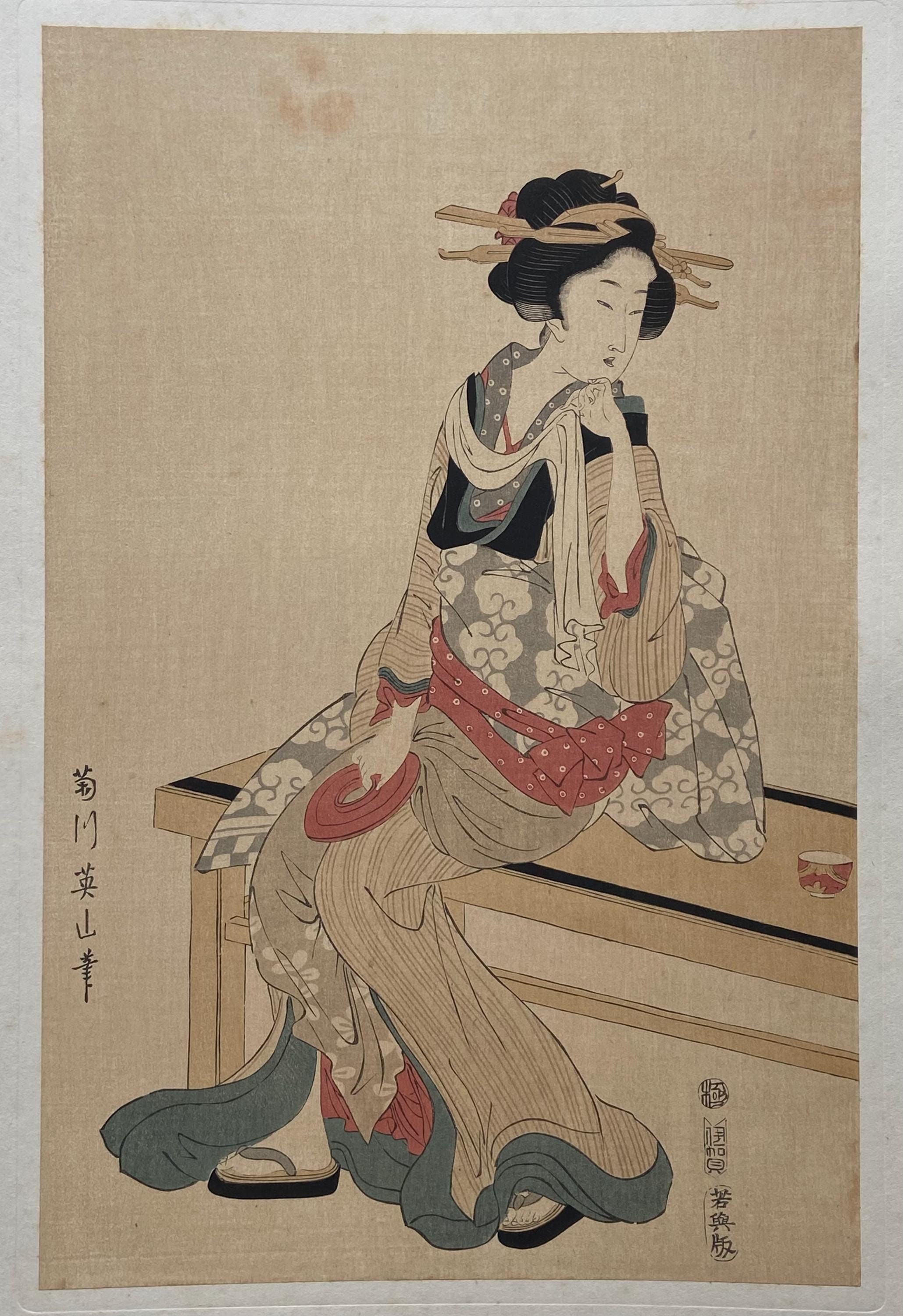 1906, Japanese Antique Woodblock Print, Kikukawa Eizan, From 1906, Japanese Antique Woodblock Print, Kikukawa Eizan, From