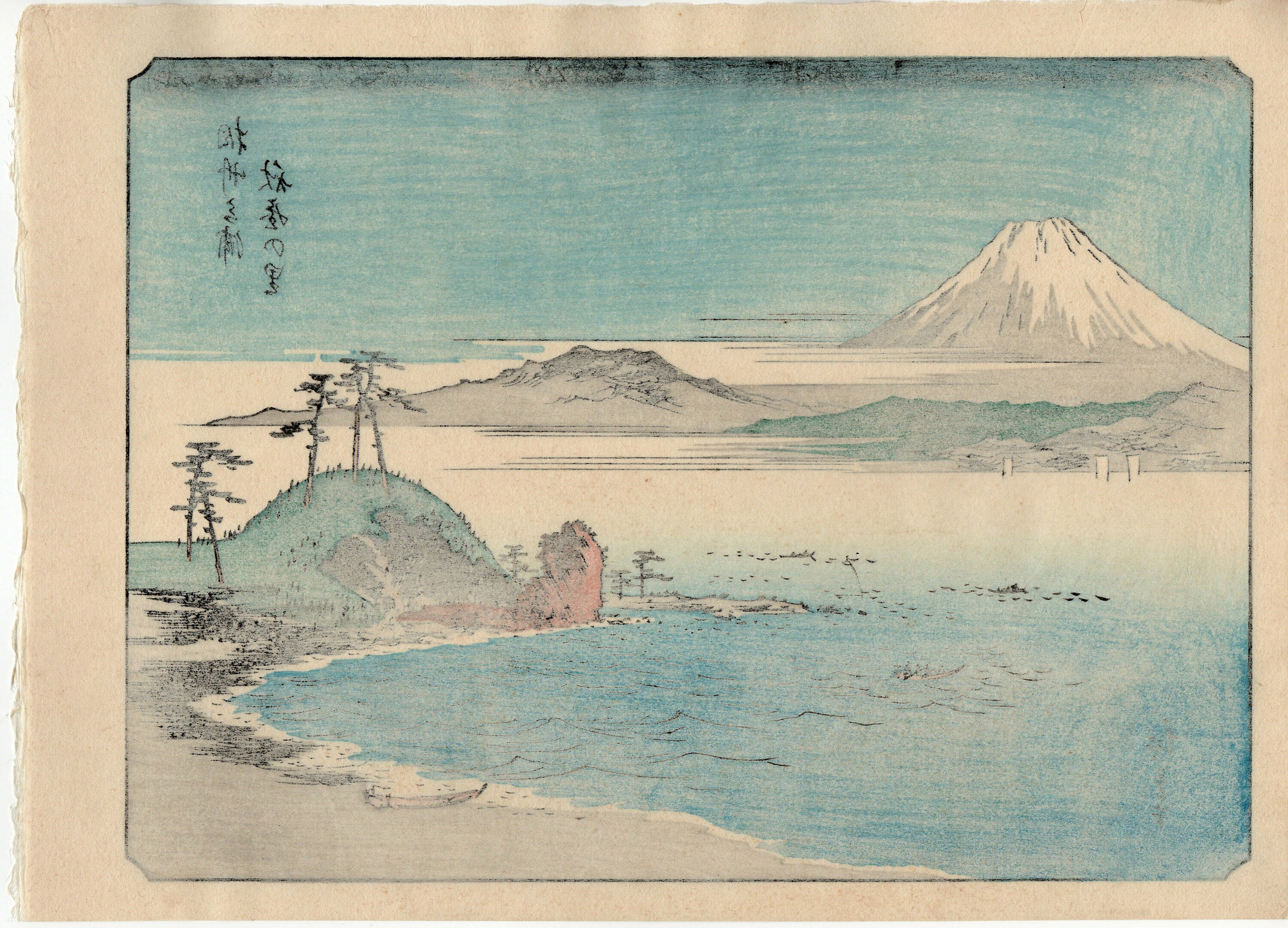 日本の浮世絵、木版画、広重、「富嶽百景」。 - Etsy 日本