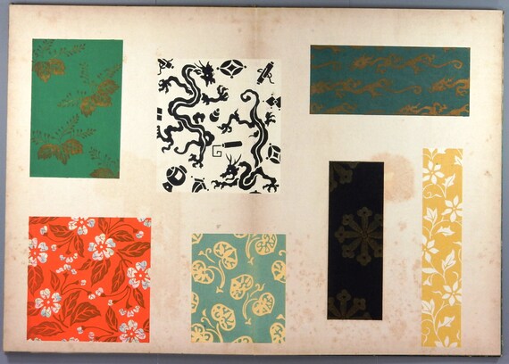 IZASTIKUP /中古洋書!! 1939, Japanese Vintage Original Woodblock Print Design Book