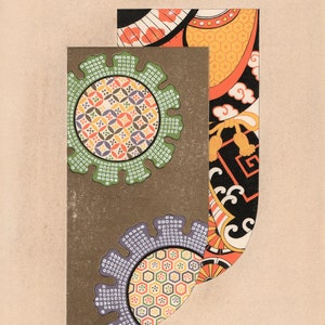 Japanese antique woodblock print, Design, 1936, Kano Shuho, Kimono Design.