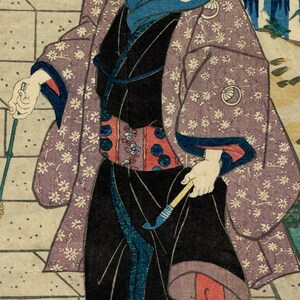 Original Ukiyo-e Woodblock print, original, Utagawa Kunisada, Kabuki actor, Edo-period image 2