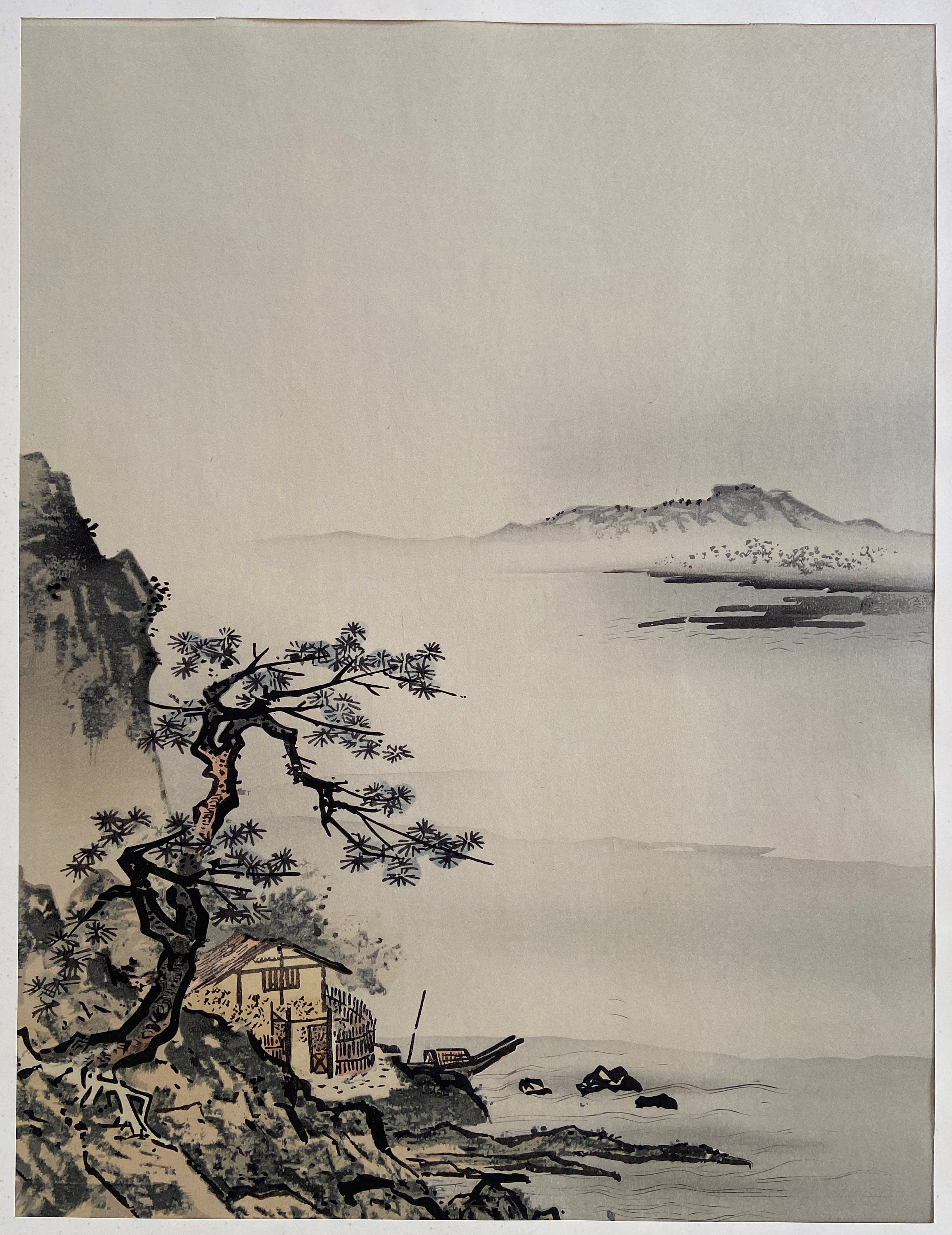 水墨画、木版画、大型、秀文、古典絵図。 - Etsy 日本