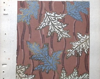 Um 1900, Bijutsukai 8, Antiker japanischer Druck, Kimono-Design.