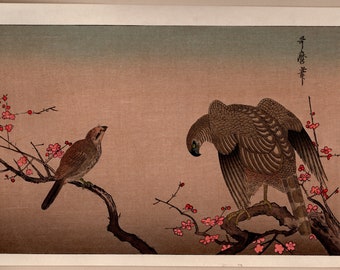 Utamaro , "Falcon and Shrike"