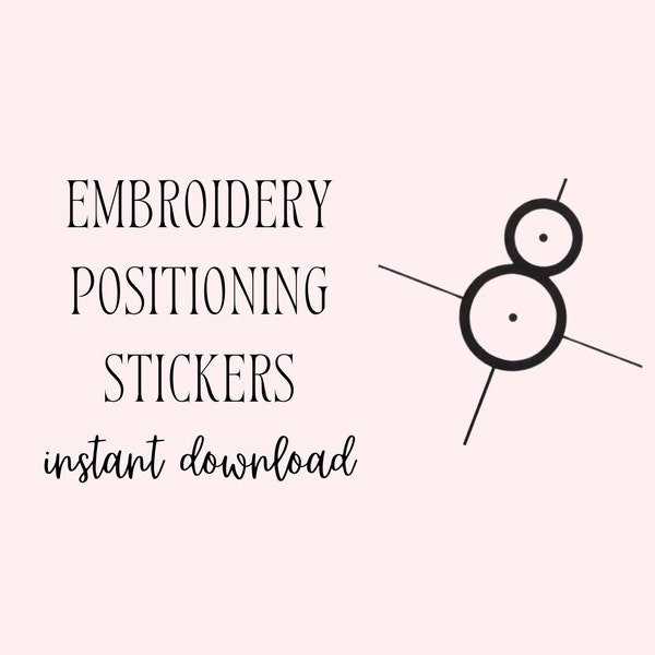 Embroidery Positioning Stickers (sheet of 108)