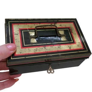 Vintage EDWARD SHARP Moneybox TOFFEE Tin With Key, Mid Century Moneybox Candy Toffee Tin, Confectionery Packaging, Locking Stash Tin