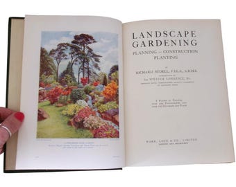 1933 Landscape Gardening Book – Richard Sudell, Illustrated Vintage Edition