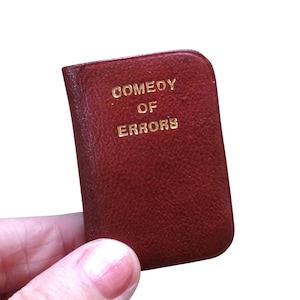 1904 MINIATURE SHAKESPEARE, Bryce Ellen Terry Edition, Leather Bound Comedy Of Errors, Antique Bijou Book