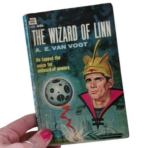 1962 The WIZARD OF LINN By A. E. Van Vogt, Mid Century Sci-Fi Novel, Ace Books New York, Science Fiction Pulp Paperback Book