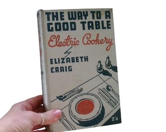 Libro de cocina eléctrica de 1938, Elizabeth Craig, recetas de cocina art déco