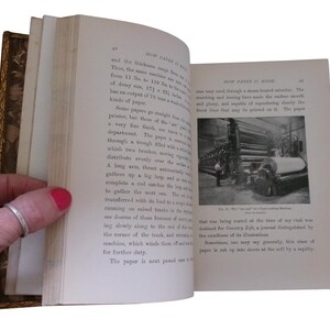 c1910 HOW It IS MADE By Archibald Williams, Full Leather Prize Binding, Fascinating Antique Manufacturing Book, Edwardian Machines! image 6