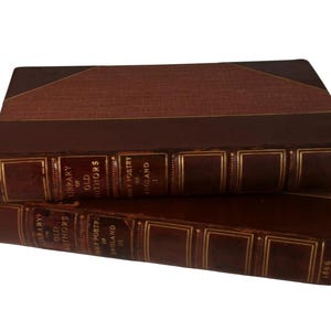 1864 e 1866 POESIA POPULAR ANTIGA DA INGLATERRA Coletada e editada por W. Carew Hazlitt, livros de poesia vitorianos em couro, 2 volumes, antigos
