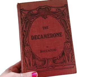 Il Decameron di Boccaccio, libro proibito d'epoca, edizione edoardiana del 1914 circa