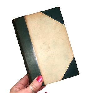 1904 BOSWELL&#39;S LIFE Of JOHNSON Volume I, Half Leather Samuel Johnson Biography By James Boswell, Antique Edwardian Decorative Book