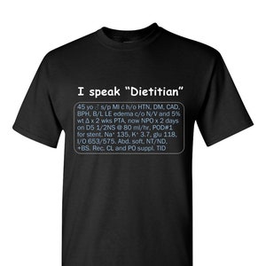 Clinical Dietitian Shirt i Speak 'dietitian' - Etsy