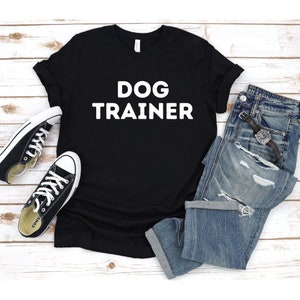 Maglietta da addestratore di cani Servizi regalo per amanti dei cani Camicia da addestratore di cani Dog Walker T-shirt elegante da addestratore di cani / T-shirt unisex in stile morbido