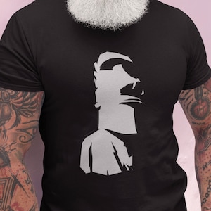 Isla de Pascua Moai Alien Conspiracy T-Shirt Chile Easter Island in Spanish Moai Stone Head Statue Funny Thsirt Chilean Souvenir