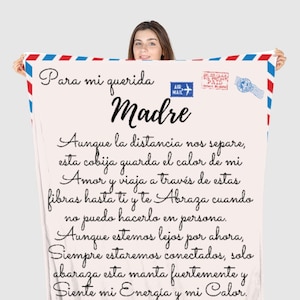 Regalo para Mamá - Cobija Personalizada Para El día de las Madres  Regalo de Hija o Hijo Para Mama a la distancia Blanket Manta Suave