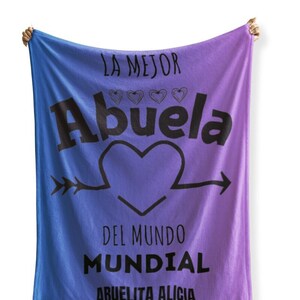 Abuelita Blaket Personalized Abuela Gift Manta Personalizada De Regalo Para Abuela Cobija Con Nombre Personalizado Regalo Cumpleanos Nietos