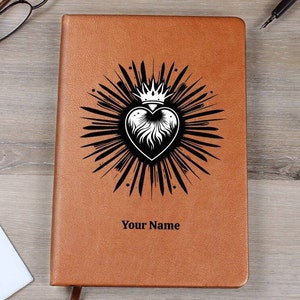 Engraved Christian Journal Personalized Leather Journal, Journal with Name Personalized Notebook, Customized Journal, Engraved Journal