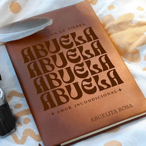 Regalo Para Abuelita Journal Regalo Personalizado Para Abuela Multiuso Notas Recetas de Cocina Cuaderno Tapas Cuero Vegano Gift For Grandma
