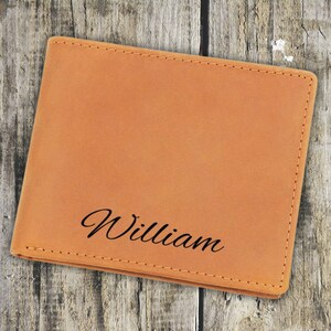 男性用カスタマイズされたレザーウォレット Regalo Para Hombre Billera de Cuero Personalizada Con Nombre Regalo Para Esposo /Novio Regalo Para Papa