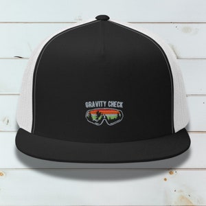 Motocross Hat, Gravity Check, Vintage Hat, Retro Dirt Bike, Trucker Cap, Funny Gift, Dirt Bike Rider, Off-Road Racing Motorcycle Gear
