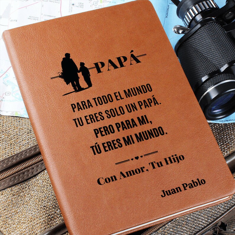 Personalized Leather Journal for Dad - Father's Day Gift - Regalo para Papa En Espanol - Regalo Hombre - Regalo personalizado dia del padre