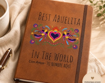 Abuela Gift Personalized Journal, Notebook, Engraved Name Journal, Gift for Grandma, Regalo Personalizado Para Abuela Con Nombre de Abuelita