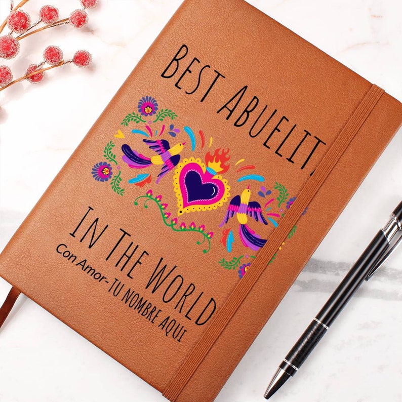 Abuela Regalo Diario Personalizado, Cuaderno, Diario de Nombre Grabado, Regalo para la Abuela, Regalo Personalizado Para Abuela Con Nombre de Abuelita imagen 9