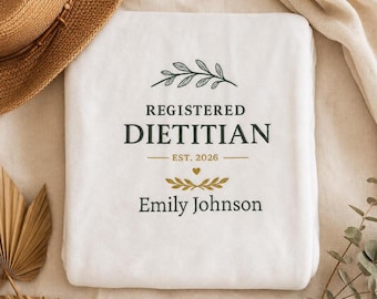 Personalized Registered Dietitian Blanket, Custom Name Throw Blanket, Dietitian Graduation Gift, Nutrition Student Gift, Cozy Gift