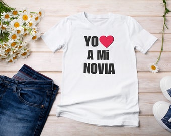 Yo Amo a Mi Novia Spanish Valentine's Day T-Shirt