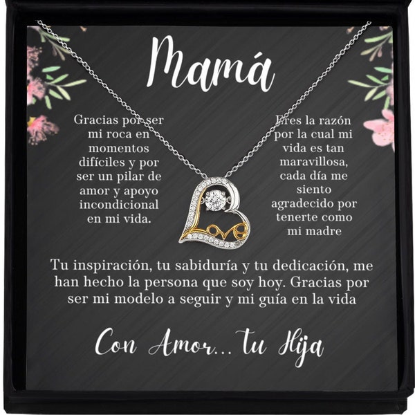 Collier Regalos Para Mamá Madre Joyería en collier espagnol Regalo De Hija Para Mama Regalo Dia De Las Madres Regalo Mujer Cumpleaños