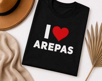 I Love Arepas Shirt, Venezuelan Food T-Shirt, Colombian Food Lover Gift, Funny Latino Tee, Hispanic Pride Unisex Shirt