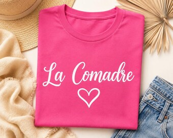 La Comadre Shirt | Spanish Best Friend Gift | Minimalist Latina T-Shirt | Cute Matching Comadre Tee | Gift for Her | Floral-Free