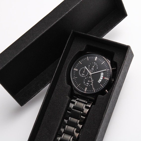 Regalo Para Hombre El Amor De Mi Vida Regalo Para Novio Regalo Para Esposo Regalo Reloj Personalizado Negro Con Mensaje Grabado Etsy UK