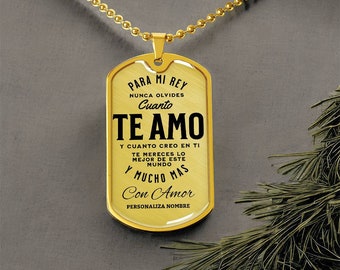 Personalized Military Dog Tag Necklace, Gift for Him