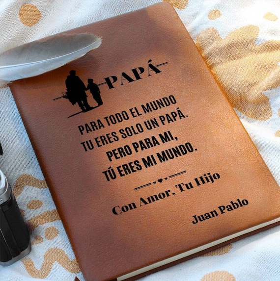 Personalized Vegan Leather Journal - Father's Day Gift