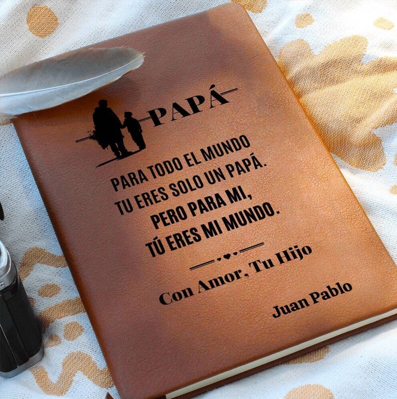 Personalized Leather Journal for Dad - Father's Day Gift - Regalo para Papa En Espanol - Regalo Hombre - Regalo personalizado dia del padre