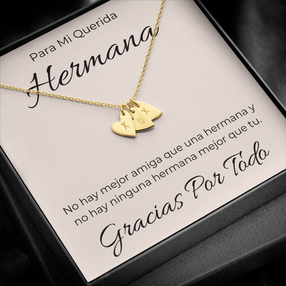 Regalo para hermana collar personalizado de plata/oro - Etsy