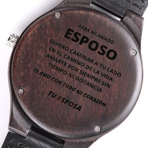 Regalo Para Mi Esposo Reloj Regalo Para Hombre Personalizado Regalo de Esposa Para Marido Aniversario, Cumpleaños o Regalo Dia del Padre