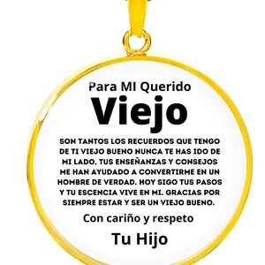 Regalo Para Hombre Regalo Para Papa Regalo del dia del padre Regalo de Hijo Para Papa Collar Regalo Joya Con Mensaje Regalo para Papa