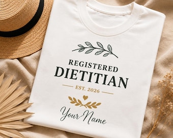 Registered Dietitian Shirt Personalized, Custom Name Graduation Gift, RDN Shirt, Nutritionist Gift, Healthcare Professional Tee
