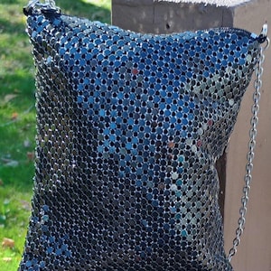 Vintage Black Metal Mesh Evening Formal Bag